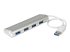StarTech.com Bärbar USB 3.0-hubb med 4 portar och inbyggd kabel - Vänster vinkel