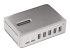 StarTech.com 7-Port USB-C Hub, 5x USB-A + 2x USB-C, Self-Powered w/ 65W Power Supply, USB 3.1 10Gbps Hub w/ BC1.2 Charging, Desktop/Laptop USB Hub with 3ft Locking USB-IF Certified Cable - Vänster vinkel