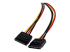 StarTech.com 12in LP4 to 2x SATA Power Y Cable Adapter - Höger vinkel