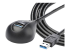 StarTech.com 1,5 m svart SuperSpeed USB 3.0-förlängningskabel till skrivbordet - Höger vinkel