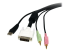 StarTech.com 6 ft 4-in-1 USB DVI KVM Cable with Audio and Microphone - Närbild