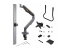 StarTech.com Desk Mount Dual Monitor Arm w/ Crossbar, Up To 27" Displays - Framsidan