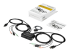 StarTech.com 2 Port USB 4K60Hz DisplayPort KVM-switch med inbyggda kablar - Höger vinkel