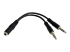 StarTech.com 3,5 mm 4-polig till 2x 3-polig 3,5 mm headsetsplitteradapter – F/M - Framsidan
