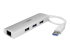 StarTech.com Bärbar USB 3.0-hubb med 3 portar plus Gigabit Ethernet - Tillbaka