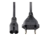 StarTech.com 1 m nätsladd för bärbara datorer, EU-kontakt till C7, 2,5 A 250 V, 18AWG, ersättningssladd för bärbara datorer, strömkabel för bärbara datorer, laddarkabel för bärbara datorer, strömförsörjningskabel för bärbara datorer - Framsidan