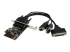 StarTech.com 2S1P PCI Express seriellt parallellt kombokort med breakout-kabel - Höger vinkel