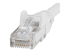StarTech.com 100ft CAT6 Ethernet Cable, 10 Gigabit Snagless RJ45 650MHz 100W PoE Patch Cord, CAT 6 10GbE UTP Network Cable w/Strain Relief, White, Fluke Tested/Wiring is UL Certified/TIA - Närbild
