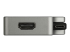 StarTech.com USB C Multiport Video Adapter, 4K 60Hz UHD Portable 5-in-1 USB Type C to HDMI 2.0, Mini DisplayPort, VGA or DVI (1080p), 95W PD Passthrough, Cable Management, Aluminum Adapter - Vänster sida
